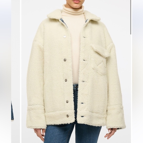 NWT STAUD + WRANGLER Biggest Jean Reversible Jacket size L/XL - Picture 3 of 7